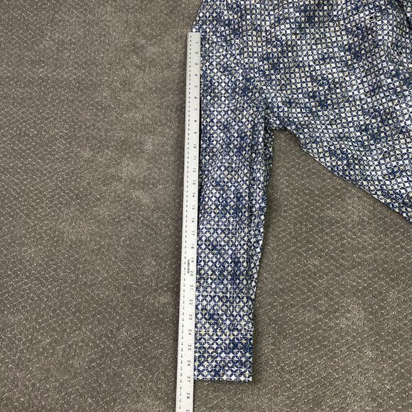 Robert Graham Shirt Men's XL Classic Fit Blue Brown White Button Down Geometric - Picture 13 of 14